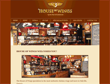 Tablet Screenshot of houseofwingsrestaurants.com